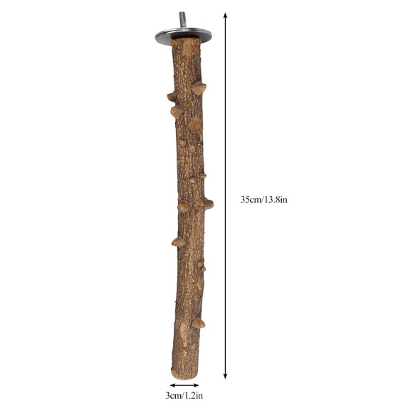 Wood Natural Wood Stand Holder Grinding Perch Bird Chew Hanging Cage Toy