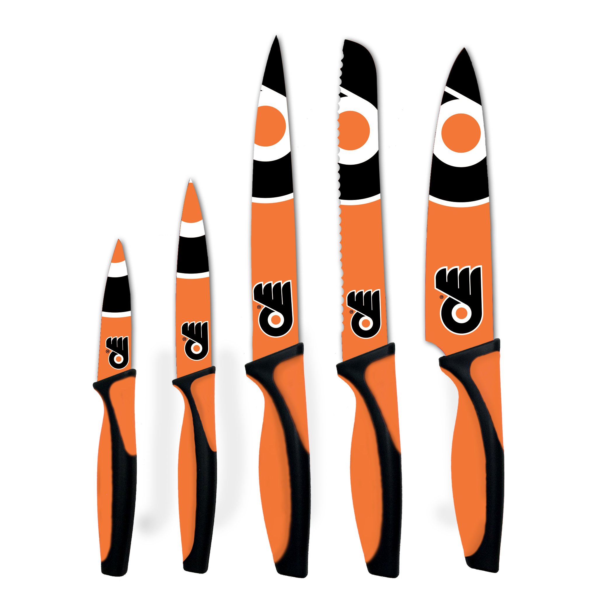 The Sports Vault NHL Philadelphia Flyers 5-Piece Kitchen Knife Set