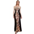 thumbnail image 1 of ANGEL FASHIONS Women Strapless Pattern Wrap Column Party Dress Small, 1 of 7