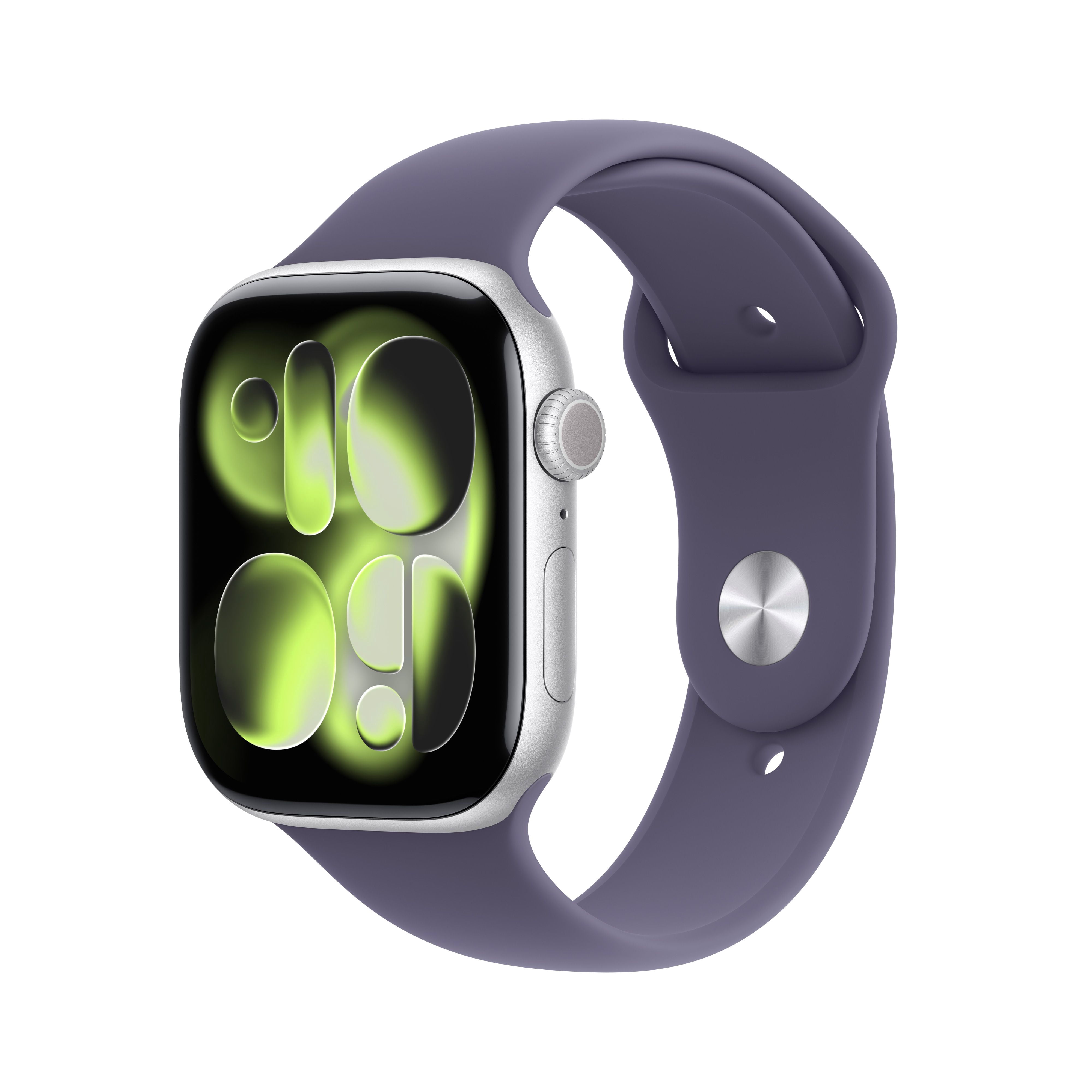 Apple Watch Series 11 GPS 46mm Silver Aluminium Case with Purple Fog Sport Band