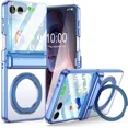 thumbnail image 1 of Case for Galaxy Z Flip 7, Compatible with MagSafe, Built-in Kickstand & Screen Protector & Hinge Protection, Slim Protective Phone Case Plating Cover for Samsung Galaxy Z Flip 7, 1 of 7