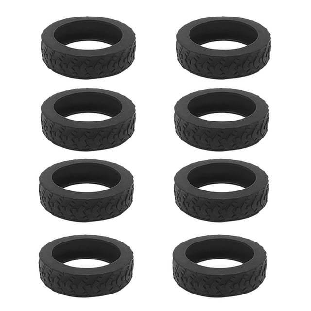 8 Pcs Housse Universelle pour Roues de Valise, Résistante à l'Usure, Housse pour Chariots, Housse pour Roulettes, Boîte à Bagages, Manchon Protecteur en Silicone pour Roulettes, Noir