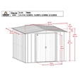 thumbnail image 3 of Arrow 8 x 8 x 6 ft Grey Shed, 3 of 6