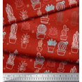 thumbnail image 2 of Soimoi Polyester Crepe Fabric Cactus Tree Print Fabric by The Yard 52 Inch Wide, 2 of 5