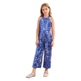 thumbnail image 1 of Choomomo Combinaison à Sequins pour Filles, Col Halter, Sans Manches, Fête, Danse Formelle, Bleu Royal 14, 1 of 7