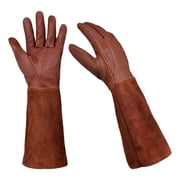 jinwen Welding Gloves PU Leather Work Gloves Oven Gloves for Garden Workshop Garage M