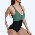 thumbnail image 3 of FhsagQ Swimsuit Sets for Women Crotchless and Boobless New Solid Color Mesh Splicing Piece Swimsuit and Fashionable and Backless Swimsuit Womens Swimsuit Sets Plus Size Push Up Green L, 3 of 3