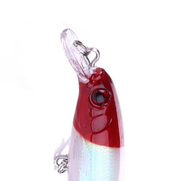 1 Pcs/10 Pcs Leurre Minnow en Plumes en Plastique Dur Appât Hameçon Réaliste Pêche Extérieure Appât de Simulation Hameçon Réaliste Crankbaits
