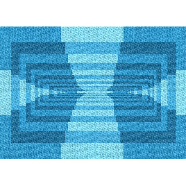 Ahgly Tapis Rectangulaire Lavable en Machine Intérieur Transitionnel Bleu Néon, 2 Pieds x 4 Pieds