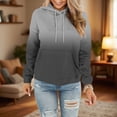 thumbnail image 2 of Sentmoon Women Hoodies Long Sleeve Loose Oversized Sweatshirt Women Gradient Color with Pocket Drawstring Stretchy Fall Outfits Winter Stylish for Vacation M, 2 of 6
