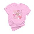 thumbnail image 2 of Meichang T-Shirts de la Saint-Valentin pour Femmes Imprimé Amour Doux Manches Courtes Col Rond Coupe Ample T-Shirts Tendance, 2 of 6