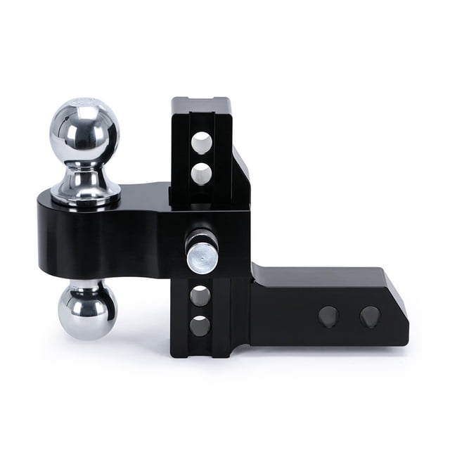 Adjustable Trailer Hitch 2" Receiver 6" Drop/Rise Drop Hitch 12500 LBS GTW Ball Mount 2" 2-5/16" Dual Towing Ball Double Locks ,Weatherproof Double Locking Hitch Pin