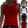 thumbnail image 1 of BADHUB Débardeurs Décontractés pour Hommes Col Rond Sans Manches T-Shirts Légers d'Été Plage Gris m, 1 of 8