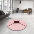 thumbnail image 4 of Ahgly Tapis Rectangulaire Lavable en Machine Intérieur Transitionnel Rose Clair, 3 Pieds x 5 Pieds, 4 of 7