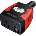 thumbnail image 1 of BESTEK 150W Car Power Inverter, Car Charger DC 12V to 110V AC Converter PD 30W QC 3.0 18W USB Charger Laptop Car Charger Outlet Power Adapter for Car, 1 of 7