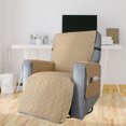 thumbnail image 3 of yuksok Housse de Fauteuil Inclinable Lavable Résistante Imperméable Housse de Sofa pour Bureau Maison Sable L, 3 of 9