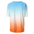 thumbnail image 4 of Pisexur Hauts de Printemps pour Femmes 2025, Hauts pour Femmes, T-shirt à Manches 3/4 Col Rond Froissé Mode pour Femmes, Coupe Ample, Manches Courtes Orange,P, 4 of 8