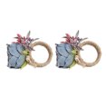 thumbnail image 4 of Sonew 2Pcs Innovative Napkin Buckle Simulation Flower Napkin loop Holder for Hotel Restaurant,Napkin Supplies, 4 of 8