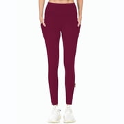 asjyhkr Womens Leggings High Waist Yoga Pants with Pockets Stretch Slim Fitting Tummy Control Gmy Trousers