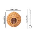 thumbnail image 3 of TIELUTT Rope Bird Rattan Realistic Imitation Rattan Bird for Garden Terrace for Pole Mounted Wooden Birdhouses Unfinished Chickadee Birdhouse Metal Decorative Great Owl Boxes for outside, 3 of 6