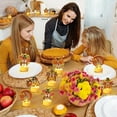 thumbnail image 3 of LED Thanksgiving Turkey Candle Lights, Battery Operated Flickering Electronic Tea Lights, Fall Harvest Pumpkin Maple Turkey Decor for Home Table Centerpiece, 6-Pack, 3 of 6