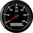 thumbnail image 1 of 85mm Marine Tachometer 3000 4000 6000 RPM Tacho Meter Gauge Red Backlight With LCD Hour Meter For Car Boat Truck Auto 12V/24V ,Wide Applicability, 1 of 7