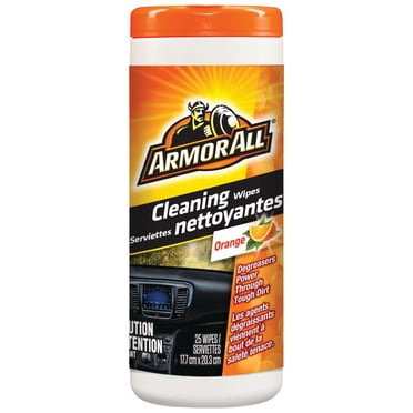 Lingettes nettoyantes avec assainisseur d’air au parfum d’orange pour voiture Armor All (25 unités)
