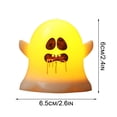thumbnail image 2 of XYAIYT Halloween Ghost Lights Halloween Decorations Flameless Led Ghost Candle Night Lights with Terrifying Expressions Energy Saving Flicker Effect for Fireplace Dining Table Party 2.4in Yellow, 2 of 2