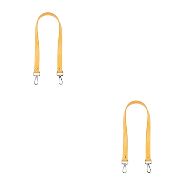 Transemion Stylish Shoulder Strap For Bag PU Leather Craftsmanship Multi-Color Options Shoulder Bag Strap Bag Accessories yellow 2Set