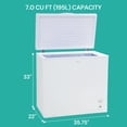 thumbnail image 4 of Koolatron 7.0 cu ft Large Chest Freezer with Energy-Efficient Manual Defrost, White, 4 of 8