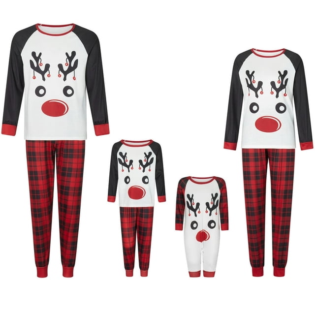 Famille Pyjama de Noël Ensemble Pyjama de Wapiti Pjs Pyjama pour Adultes Bébé Chien