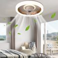 thumbnail image 4 of Ceiling Fans with Lights and Remote Clearance,360 °Moving Modern Ceiling Fans with Lights and Remote,Dimmable Low Profile Ceiling Fan,Flush Mount Bladeless Ceiling Fan for Bedroom Home Restaurant, 4 of 5