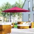 thumbnail image 2 of Outsunny Parasol de Patio Φ10 Pieds de Luxe Parasol de Marché Extérieur Rouge Vin, 2 of 9