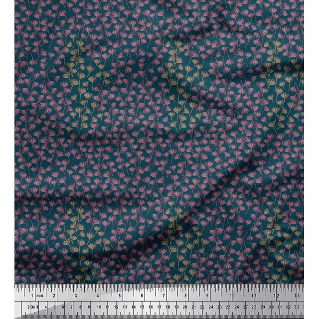 Soimoi Rayon Fabric Artistic Floral Shirting Decor Fabric Printed Yard 42 Inch Wide