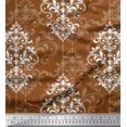 thumbnail image 1 of Soimoi Modal Satin Fabric Filigree Damask Print Sewing Fabric Yard 42 Inch Wide, 1 of 3