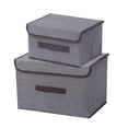 thumbnail image 1 of Small Storage Bins with Lids Storage Box, Toy Closet Storage Box, Quilt Storage Box, Clothes Storage Box, 2 Pcs，A Large and A Small Toy Storage Bins with Lids Small Storage Box with Lid, 1 of 6