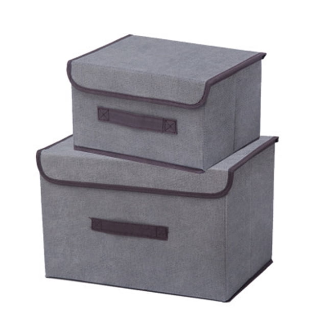 Small Storage Bins with Lids Storage Box, Toy Closet Storage Box, Quilt Storage Box, Clothes Storage Box, 2 Pcs,A Large and A Small Toy Storage Bins with Lids Small Storage Box with Lid