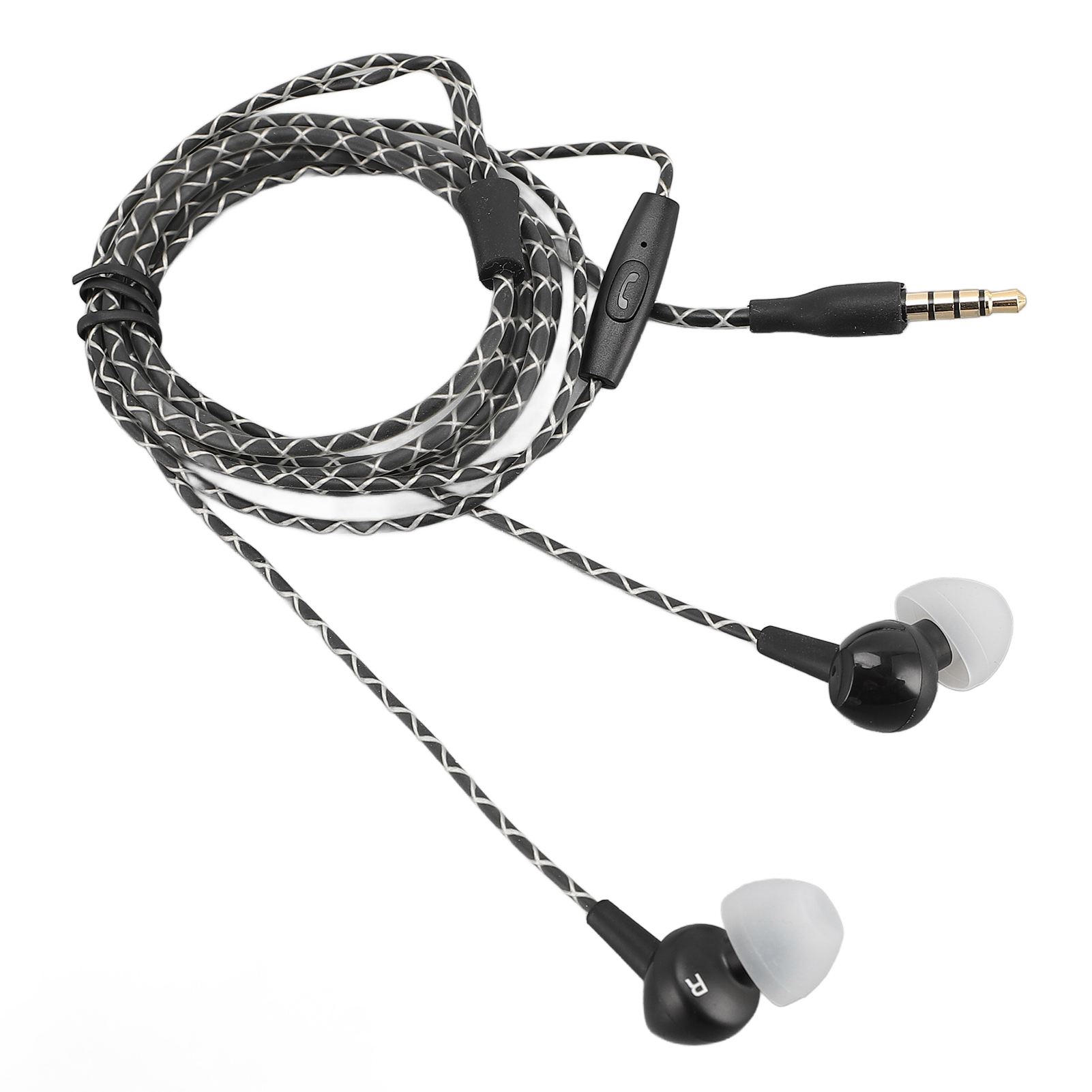 Wired Earbuds, Professional in Ear Headphones with Microphone, 4 Replacement Ear Tips, 3.5 Mm Jack Noise Isolating Earbuds for Smartphones PC Tablet