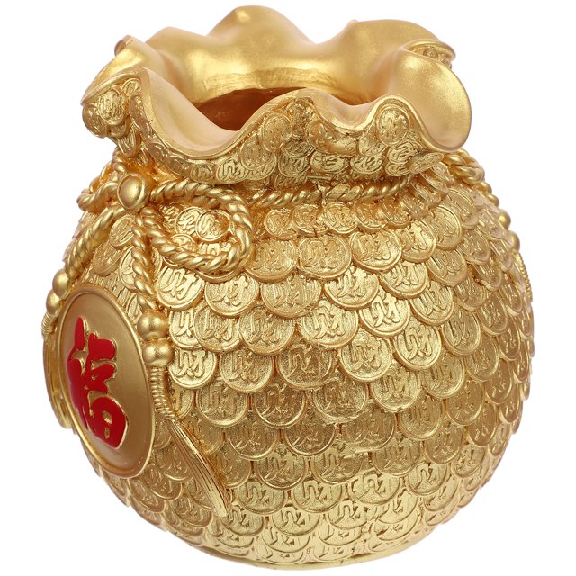 MasteelfCA Creative Money Bag Shape Flower Vase Home Decorative Desktop Wheat Vase Decor