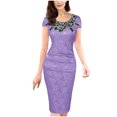thumbnail image 1 of Robe d'Été pour Femmes 2024 Mode Grande Taille Polyvalente Confort Tempérament à Manches Courtes Imprimée Robe Patchwork Rabais de 50 % Liquidation!, 1 of 4