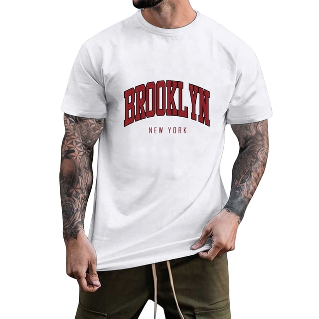 BOBOGOJP T-Shirt pour Homme Coupe Régulière à Manches Courtes, Henley à Rayures (Blanc,G)