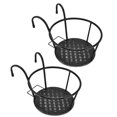 thumbnail image 3 of Hanging Railing Plant Holder,2pcs Hanging Planters Basket Flower Pot Holder Hanging Planters Basket User-Friendly Design, 3 of 14