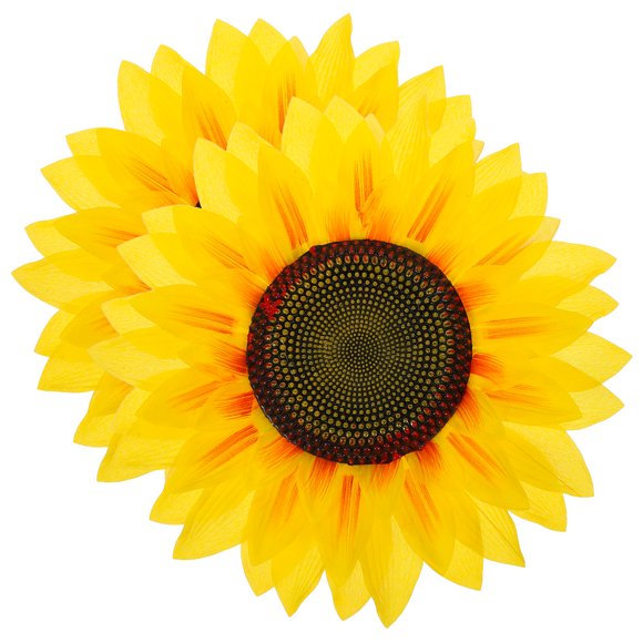 2pcs Fake Sunflower Head Hand Held Sunflower Props for Sports Competition Dance Performance