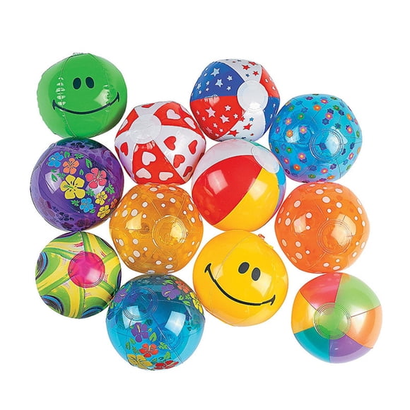 25 Pcs Jouet de Bain Ballon de Plage Gonflable Jouet d'Eau Jouet de Baignoire Jouet de Piscine pour Enfants