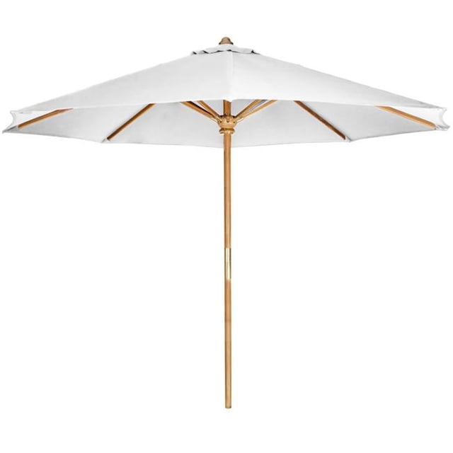 All Things Cedar TU90-W Parasol de Marché et Auvent en Teck de 10 Pi, Blanc