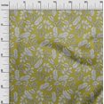 thumbnail image 3 of oneOone Polyester Spandex Lime Green Fabric Tropical Line Drawing Leaf Sewing Craft Projects Fabric Prints By Yard 56 Inch Wide, 3 of 5