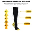 thumbnail image 4 of CSChome Compression Stockings 1 Pair Sports Compression Stockings High Elasticity -slip Shockproof Breathable Soft Unisex Running Travel, 4 of 7