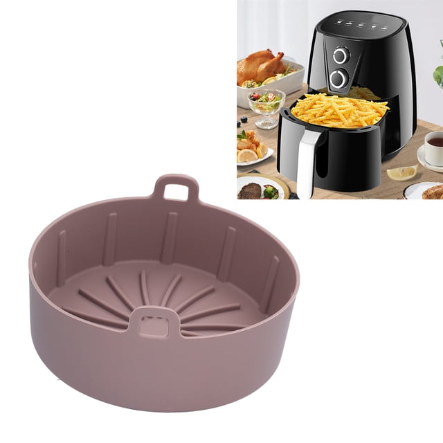 Cergrey Kitchen Utensils,Reusable Silicone Pot Replacement Kitchen Electric Fryer Basket Tray Baking Accessory ‑20℃‑220℃,Silicone Fryer Tray