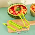 thumbnail image 2 of ShenMo Melon Spoon Set, 1 Set Professional Green 4 in 1 Stainless Steel Melon Spoon, Fruit Carving Tool for Removing Seeds, Scooping Out Flesh and Separating Fruit, 2 of 5