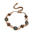 thumbnail image 1 of Abbracc Bohemian Belt with Knots and Inlays Classic Elegant Flax Rope Belt for Banquets A, 1 of 9